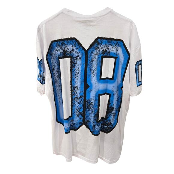 Rockstar Original Sz XL White Blue OverSized  Distressed Graphic T-Shirt12 - Picture 6 of 9